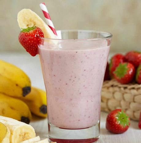 Milkshake fraise banane au thermomix