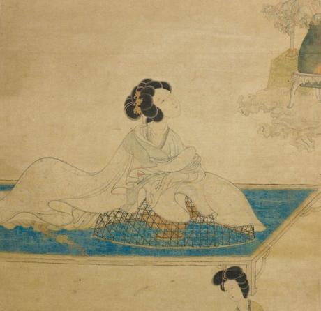Chen Hongshou, Femme parfumant ses manches sur un brûle-parfum. Ming 