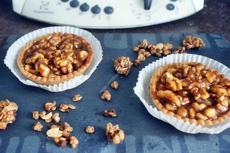 tartelette aux noix et caramel beurre salé  au thermomix de Vorwerk