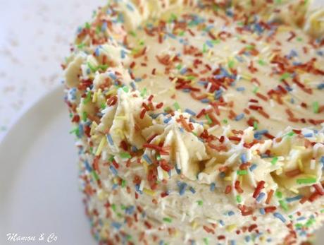 Rainbow pinata cake