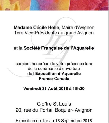 France Canada. Exposition d’aquarelle