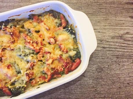 Gratin de bettes aux lardons