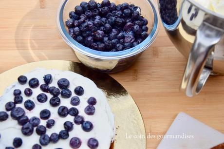 Layer cake aux myrtilles et fromage frais !
