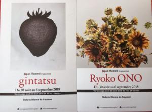 Galerie Etienne de Causans GINTATSU   RYOKO ONO  30 Août au 6 Septembre 2018