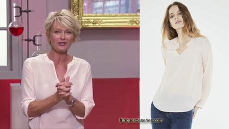 AFFAIRE CONCLUE : la blouse en soie blanche portée par Sophie Davant