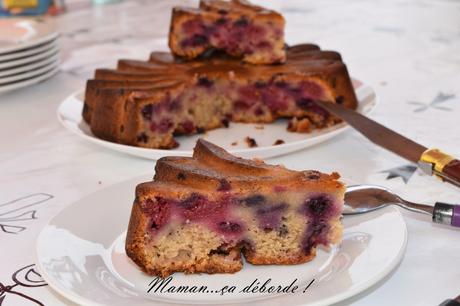 Gâteau aux fruits rouges sans oeuf