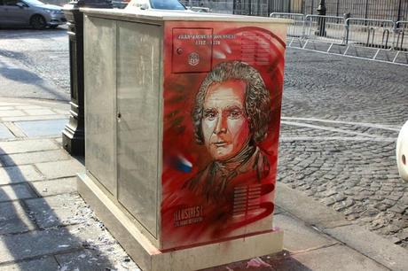 Exposition illustres C215 street-art sur les murs pantheon paris centre des monuments nationaux cmn