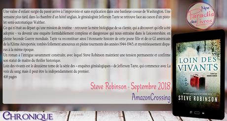 Une enquête généalogique de Jefferson Tayte #2 – Loin des vivants – Steve Robinson