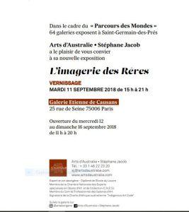 Parcours des Monde 2018  « L’Imagerie des Rêves » Galerie Etienne de Causans-S. Jacob