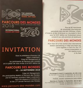 PARCOURS DES MONDES 2018 11/16/Septembre 2018