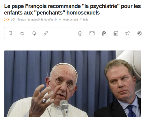 le #catholicisme est-il lui-aussi une maladie mentale ?  (On s’demande…) #homophobie #LGBT