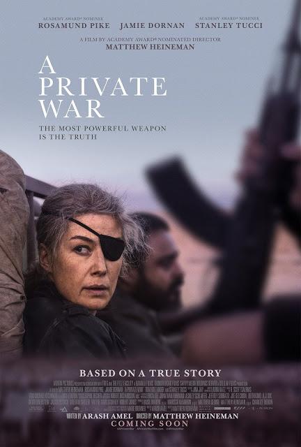 Premier trailer et affiche pour A Private War de Matthew Heineman Premier trailer et affiche pour A Private War de Matthew Heineman