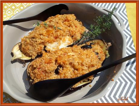 Aubergines farcies au Quinoa Aubergines farcies au Quinoa