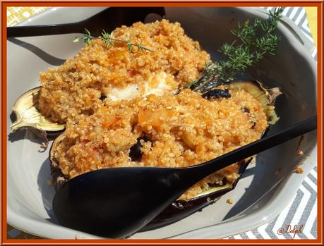 Aubergines farcies au Quinoa Aubergines farcies au Quinoa