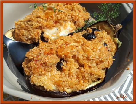 Aubergines farcies au Quinoa Aubergines farcies au Quinoa