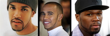 Collier de barbe de Craig David, Lewis Hamilton, et 50 Cent
