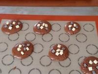 Cookies au chocolat. A la sortie du four.