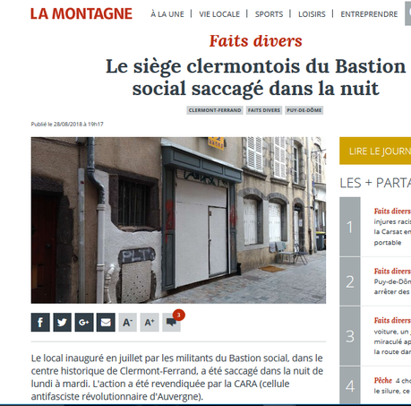 #ClermontFerrand ne deviendra pas #Lyon #BastionSocial #antifa