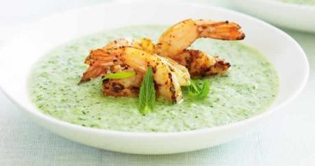 Soupe de concombre et crevettes au thermomix