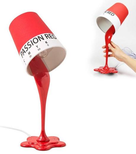 lampe pot de peinture renverse tompe oeil lampe de créateur originale blog decoration clemaroundthecorner