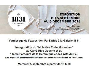 1831 Art Gallery  exposition Far&Wide   -Mois des collectionneurs