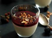 Panna cotta yaourt grecque verveine coulis mûres sauvages
