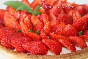 Tarte aux fraises et Verveine citronnelle