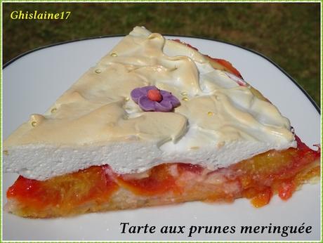 Tarte aux prunes meringuée Tarte aux prunes meringuée