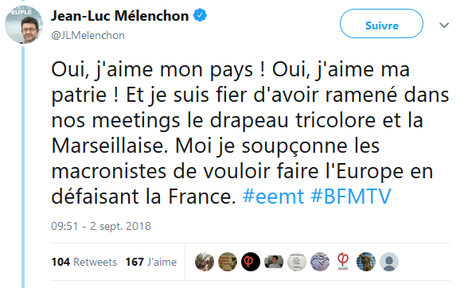 Avec la (f)Rance dite « insoumise », toujours plus loin dans le #nationalisme et le #confusionnisme politique #LFI Avec la (f)Rance dite « insoumise », toujours plus loin dans le #nationalisme et le #confusionnisme politique #LFI