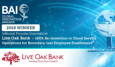 BAI Global Innovation Awards 2018 – Live Oak Bank