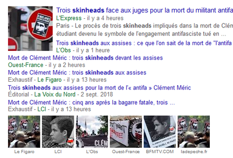 Rectification : #ClementMeric a été assassiné par des boneheads