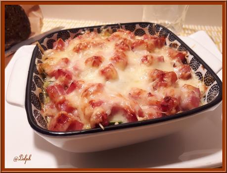 Gratin de Courgettes aux dés de Jambon et Moutarde Gratin de Courgettes aux dés de Jambon et Moutarde