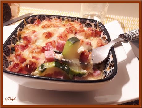 Gratin de Courgettes aux dés de Jambon et Moutarde Gratin de Courgettes aux dés de Jambon et Moutarde