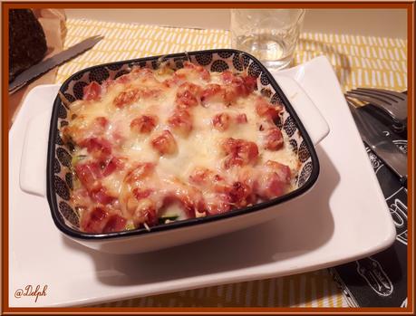 Gratin de Courgettes aux dés de Jambon et Moutarde Gratin de Courgettes aux dés de Jambon et Moutarde