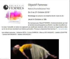 Nouvelles artistiques de la rentrée « Laetitia LESAFFRE  » Artcité- Portes ouvertes de Ménilmontant-Objectif Femmes