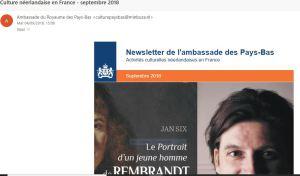 Ambassade des Pays-Bas- le 12 Septembre 2018- La découverte d’un tableau inédit de Rembrandt !