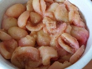 Crumble aux pêches de vigne Cliquer sur es photographies pour les agrandir