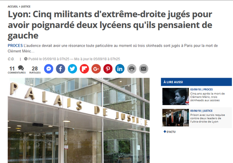 Vieux #Lyon : des militants identitaires poignardent des lycéens dans le dos… #terrorismeXdroite