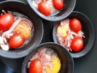 Oeufs cocotte à l'Estragon Bacon et Noisettes Cliquer sur les photographies pour les agrandir