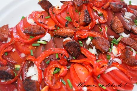 Salade de tomates à l'espagnol