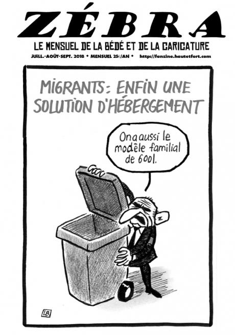Fanzine n°63 - juill.-août-sept. 2018 webzine,bd,gratuit,zébra,fanzine,bande-dessinée,pdf,mensuel,caricature,énigmatique lb,waner,adéka,septembre,2018,dessin,presse,satirique