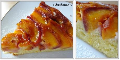 Gâteau renversé aux nectarines