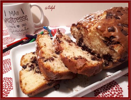 Cake au fromage blanc et pépites de chocolat Cake au fromage blanc et pépites de chocolat