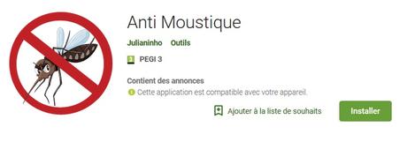 Application Android : Anti Moustique Application Android : Anti Moustique