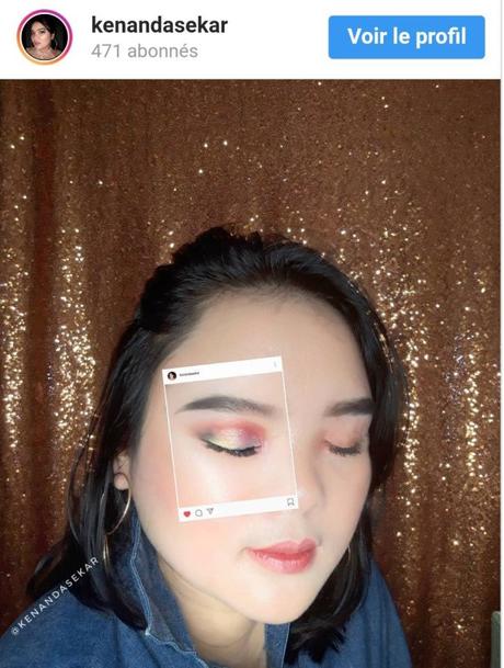 La nouvelle mode sur Instagram : recréer l’interface de l’application sur son visage. La nouvelle mode sur Instagram : recréer l’interface de l’application sur son visage.