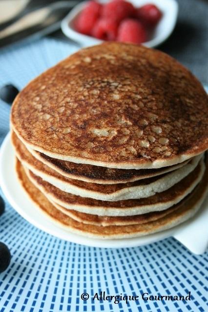 Pancakes coco { sans gluten, sans lait, sans œufs }
