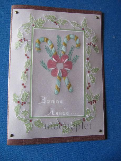 Mes ouvrages - mes cartes en perga Noel - 01