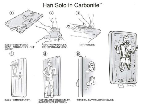 Un costume gonflable d’Han Solo dans la carbonite Un costume gonflable d’Han Solo dans la carbonite