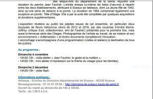 Exposition FAUTRIER – la donation 1964    14 Septembre au 30 Décembre 2018 – domaine de Sceaux