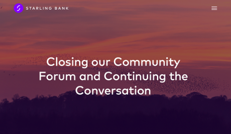 Fermeture du forum de Starling Bank